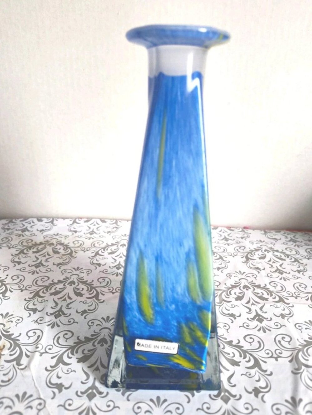 Vtg Lavorazione Arte Murano Art Glass Bud Vase Decanter 7-1/2 - Made in Italy